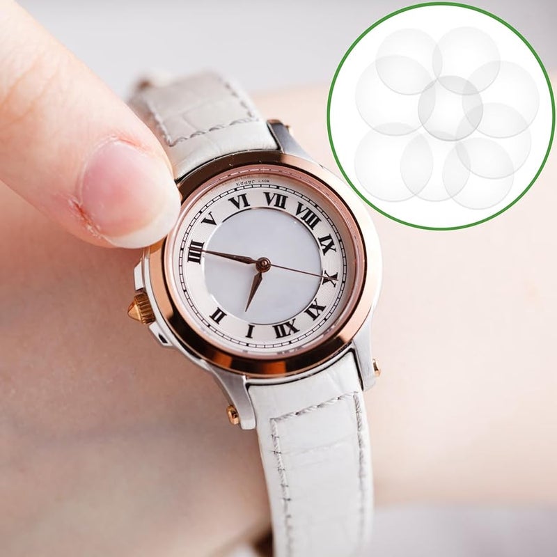 9Pcs Universal Tempered Glass Screen Protector For 35mm 43mm Smartwatch Anti Scratch HD Clear - Image 5